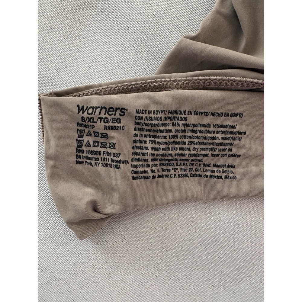 NEW Warners Thong Smooth It Over High Waist Thong 2 Pack Panty Size XLarge New - Picture 4 of 5